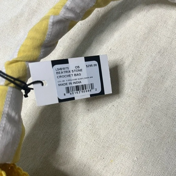 Lele Sadoughi Sunflower Beatrix Crochet Bag With Stone beaded embellishments - Picture 5 of 14